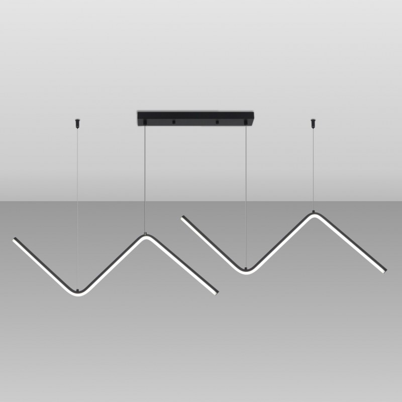 Светильник подвесной ElegantLight DZN-8360 ЧЕРНЫЙ ` D900/H1200/2/LED/./4500K 22-12