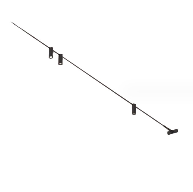 Струна LED и крепеж для струнной системы освещения DZN-45104 BLACK ` DAVIDE GROPPI INFINITO D115/H82