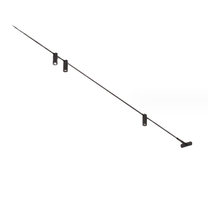 Струна LED и крепеж для струнной системы освещения DZN-45105 BLACK ` DAVIDE GROPPI INFINITO D115/H42