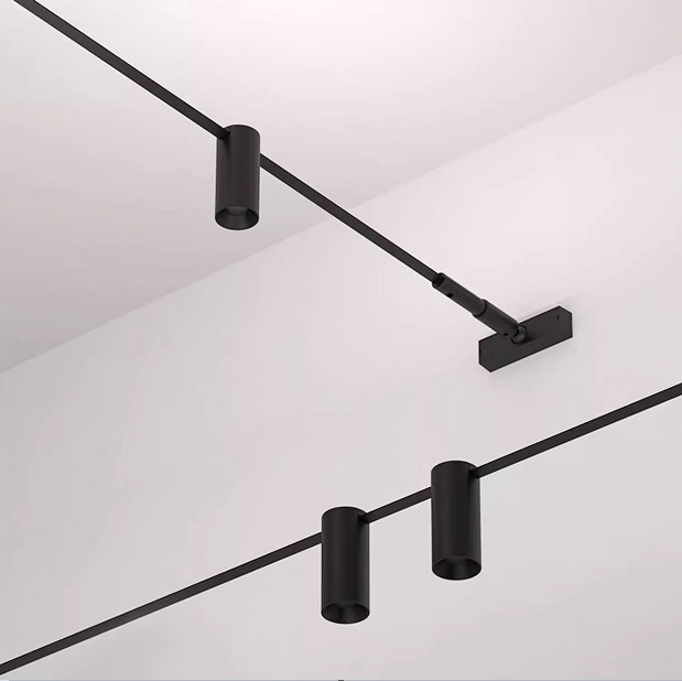 Светильник для струнной системы освещения DZN-45106 BLACK ` DAVIDE GROPPI INFINITO D45/H100/1/LED/8W