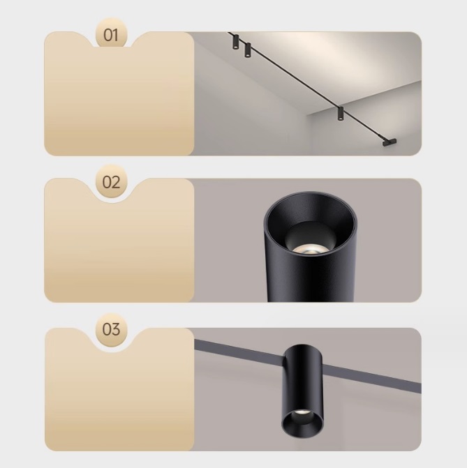 Светильник для струнной системы освещения DZN-45106 BLACK ` DAVIDE GROPPI INFINITO D45/H100/1/LED/8W