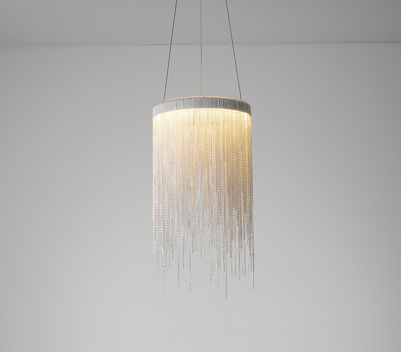 Светильник подвесной SAPFIR SPF-11162 СЕРЕБРО ` D200*335/H1500/1/LED/15W/3000-6500K COVER 24-05