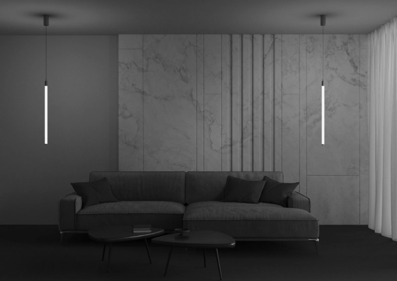 Светильник DZN-11176 ЧЕРНЫЙ ` D25*400/H2500/1/LED/5W/4000K с линейным рисунком CELERY 23-11