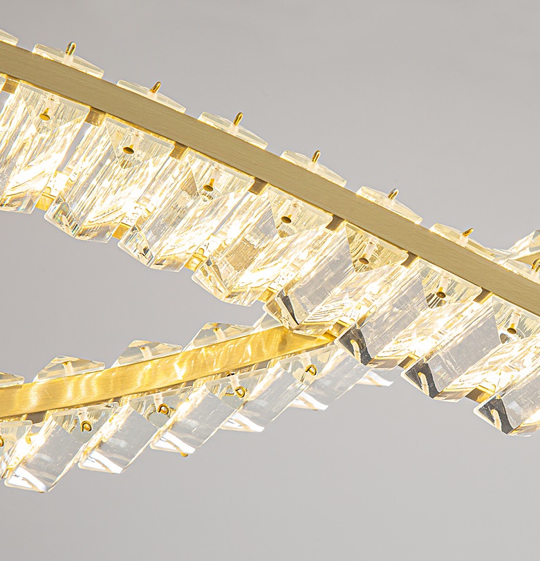 Светильник подвесной светодиодный ElegantLight DZN-11177 ЗОЛОТО ` D800*250/H2000/2/LED/50W/3000-6500