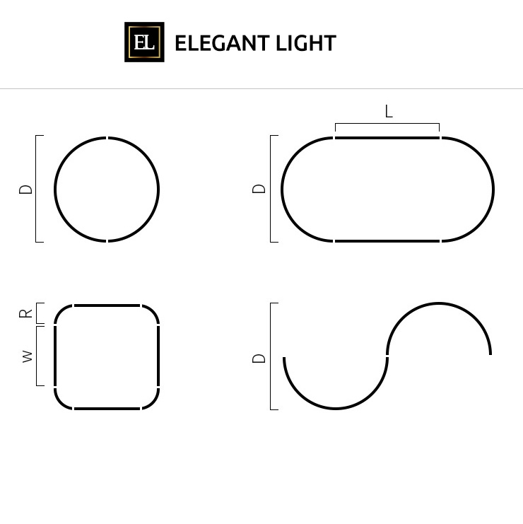 Шинопровод S-образный SPF-11203 BLACK/ЧЕРНЫЙ ` D1500+1500mm RING BUSBAR