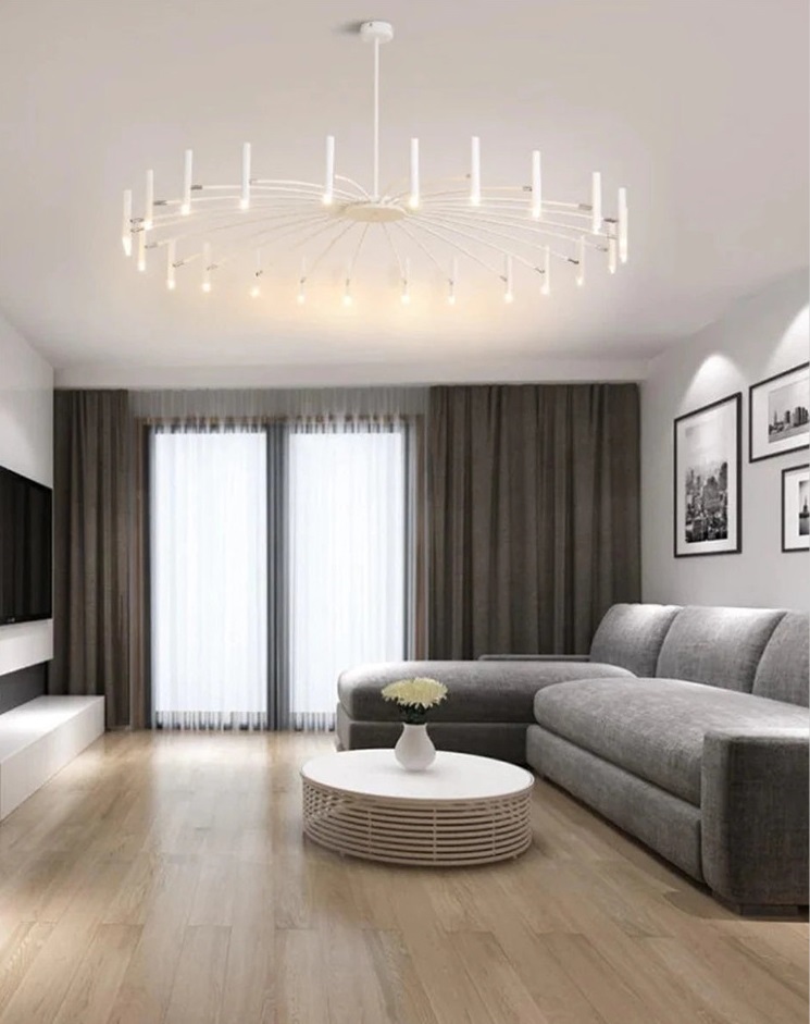 Светильник DZN-13198 БЕЛЫЙ ` D1300/H600/24/G9/40W без ламп ADAMS