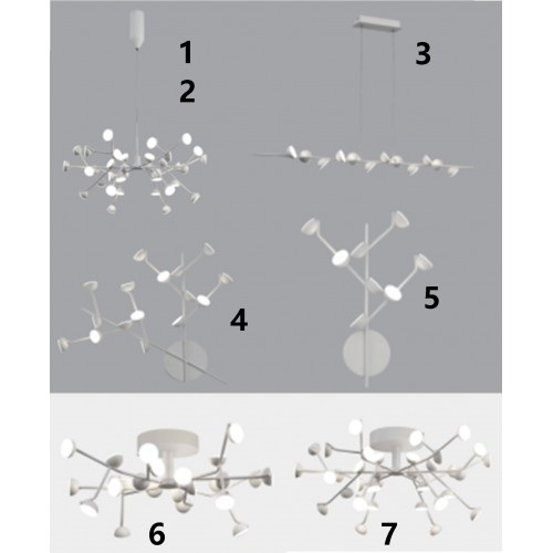 Светильник DZN-35825 БЕЛЫЙ ` D380/H80/1/LED/15W/3000-6500K