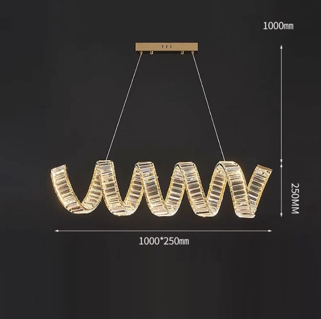 Светильник подвесной светодиодный ElegantLight DZN-33782 ЗОЛОТО ` D1000*250/H1000/1/LED/120W/3000-45