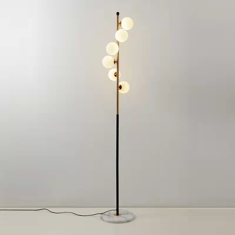 Светильник DZN2-5-24 ЧЕРНЫЙ+БРОНЗА+МРАМОР ` D260/H1500/6/G4/20W