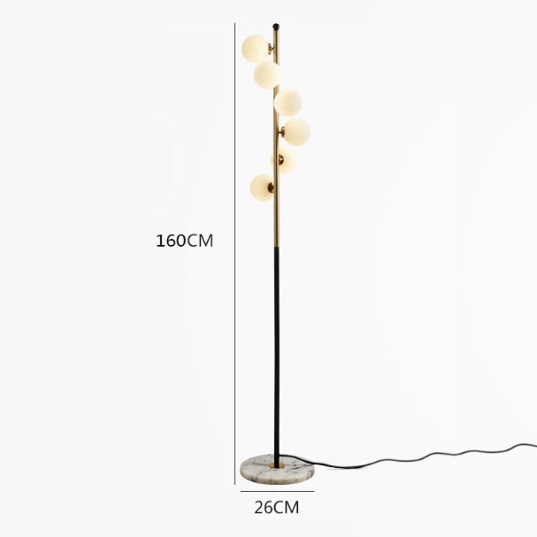 Светильник DZN2-5-24 ЧЕРНЫЙ+БРОНЗА+МРАМОР ` D260/H1500/6/G4/20W