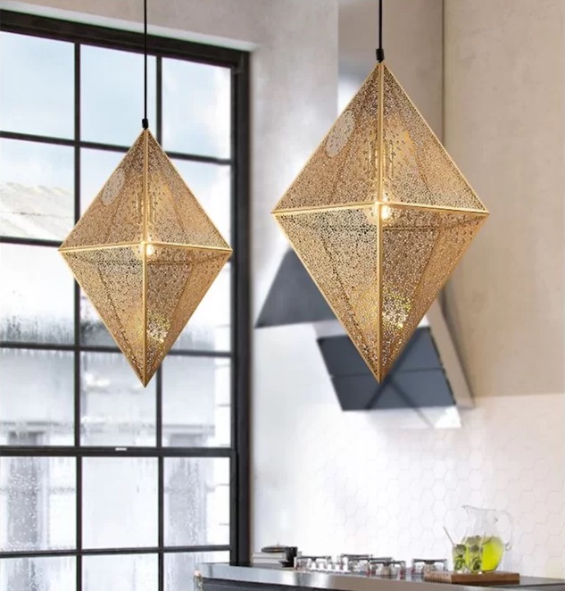 Светильник DZN-11223 ЗОЛОТО ` D250/H400+1200/1/E27/40W ROMBO