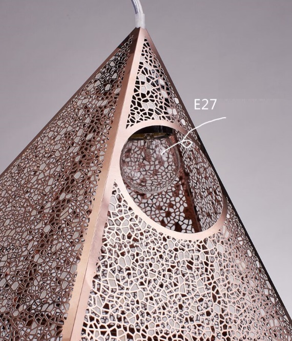 Светильник DZN-11224 МЕДНЫЙ ` D250/H400+1200/1/E27/40W ROMBO