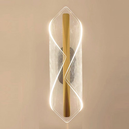 Светильник настенный ElegantLight DZN-11275 ЗОЛОТО ` D400*140/H120/1/LED/10W/4000K SPRAY акрил с блё