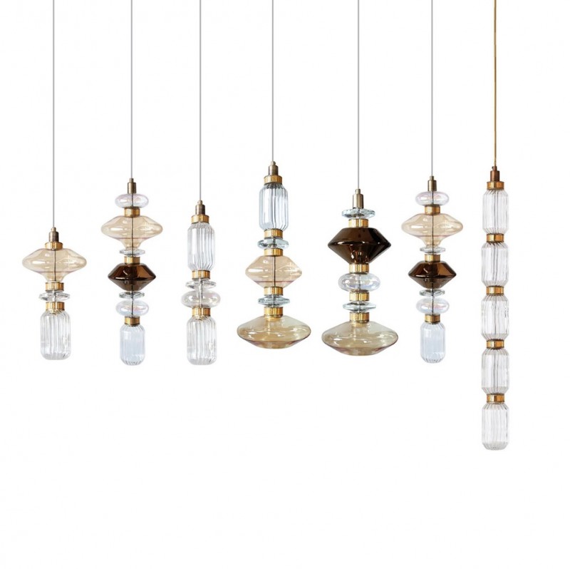 Светильник ElegantLight DZN-13248 БРОНЗА/ТОНИРОВАННЫЙ ` D180/H700+800/1/LED/15W/4000K AUIS