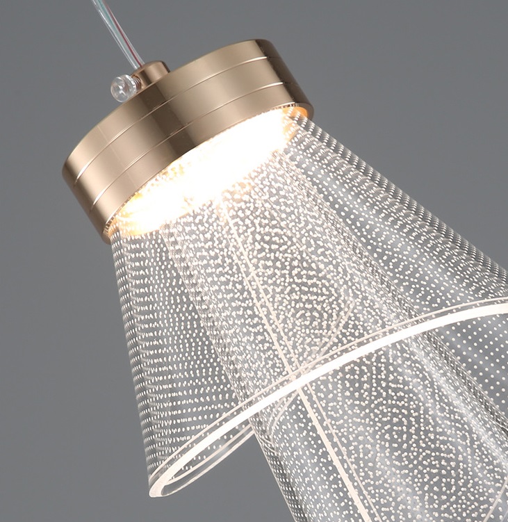 Светильник DZN-13294 ЗОЛОТО ` D130/H200+1500/1/LED/10W SATORI 24-07