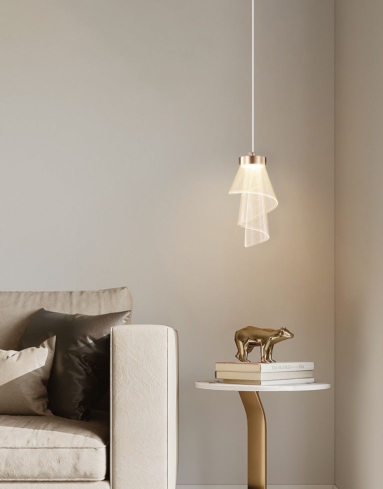 Светильник DZN-13294 ЗОЛОТО ` D130/H200+1500/1/LED/10W SATORI 24-07