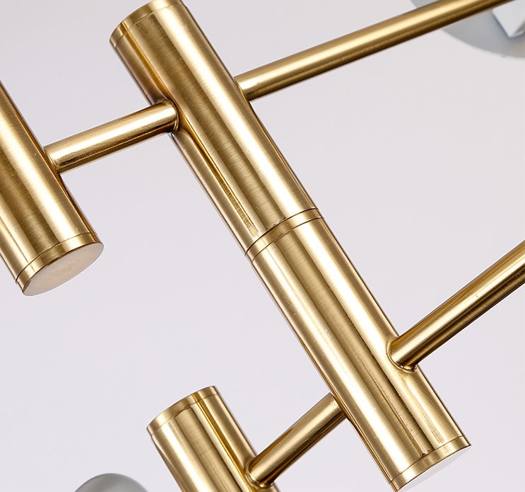 Светильник DZN-5279 ЗОЛОТО + БЕЛЫЙ ` D1250*250/H750/6/E14/40W Blade