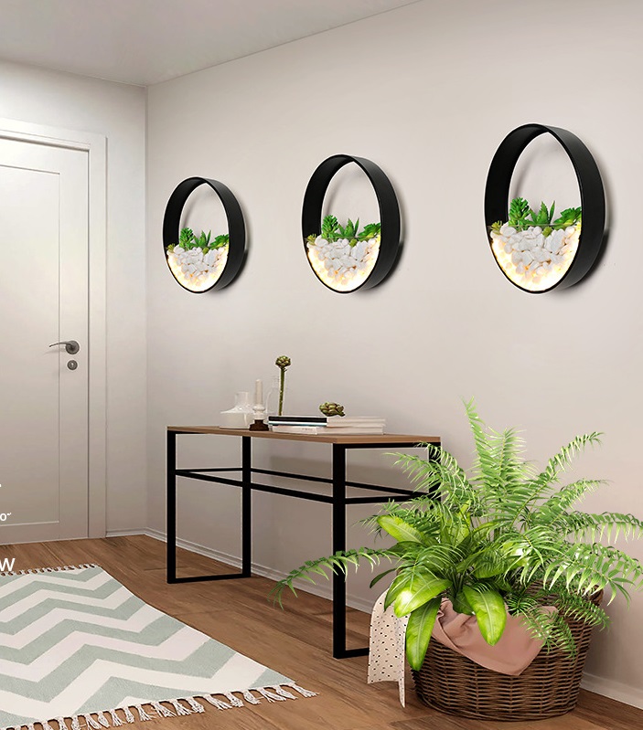 Светильник DZN-8451 ЧЕРНЫЙ ` D300/H50/1/LED/15W/3000K SUCCULENTS 24-08