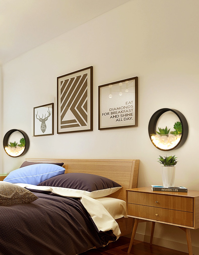 Светильник DZN-8451 ЧЕРНЫЙ ` D300/H50/1/LED/15W/3000K SUCCULENTS 24-08