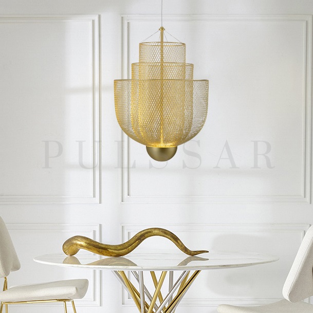 Светильник SPFD-8455 ЗОЛОТО ` D450/H1200/1/LED/8W/4000K CHECK