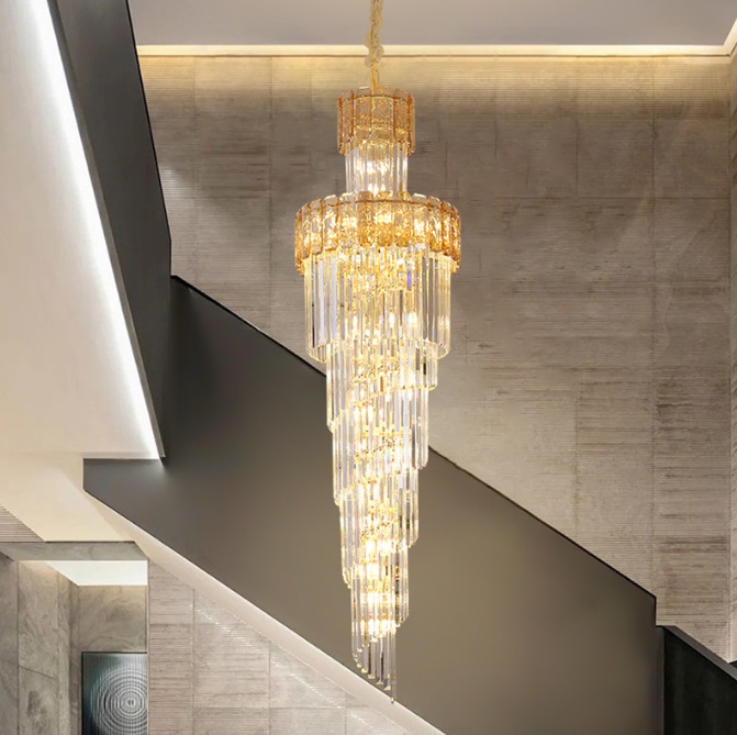 Светильник DZN-8458 ЗОЛОТО + ЯНТАРЬ ` D400*1350/H1100/15/E14/40W