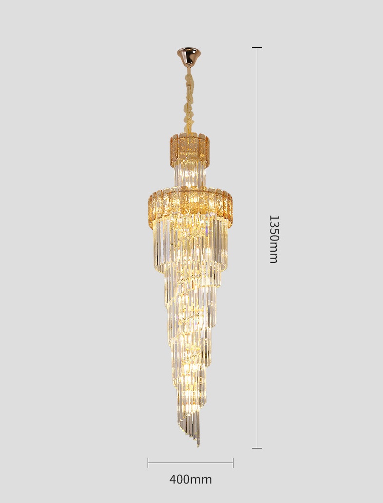 Светильник DZN-8458 ЗОЛОТО + ЯНТАРЬ ` D400*1350/H1100/15/E14/40W