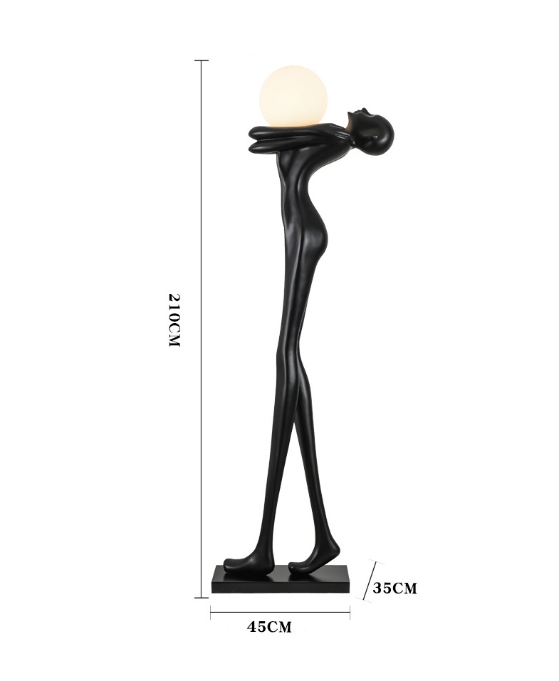 Светильник торшер-маникен DZN-11287 ЧЕРНЫЙ ` D450*350/H2100/1/LED/20W/4000K MANIKIN 25-01