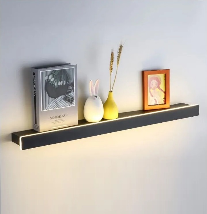 Светильник - декоративная полочка DZN-13323 ЧЕРНЫЙ ` D600/HH45*90/1/LED/12W/4000K с выключателем