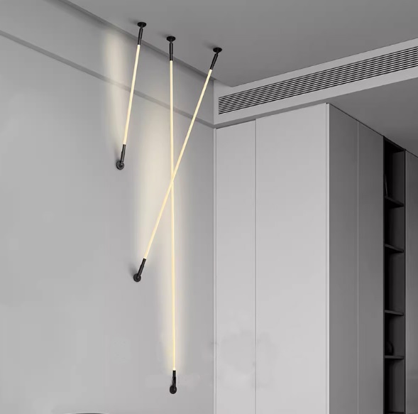 Струнная система освещения DZN-13347 ЧЕРНЫЙ ` D100/H1600/ с блоком питания и св/д лентой 4000K SKYLI