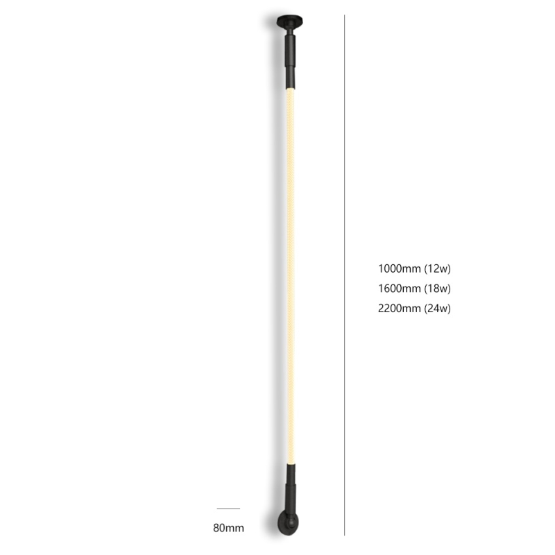 Струнная система освещения DZN-13347 ЧЕРНЫЙ ` D100/H1600/ с блоком питания и св/д лентой 4000K SKYLI