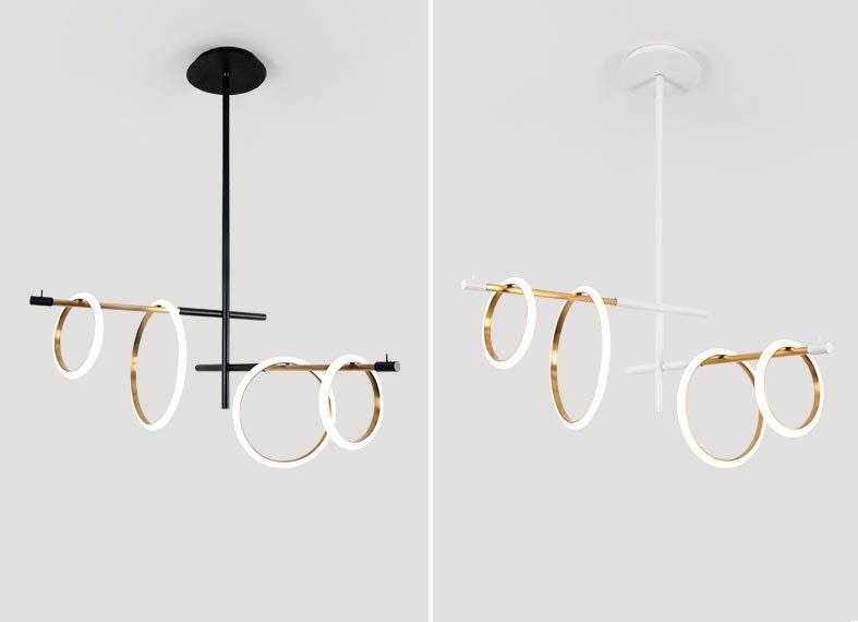 Светильник DZN-5316 БЕЛЫЙ + ЗОЛОТО ` D650/H800/4/LED/45W/4500K NIMBUS