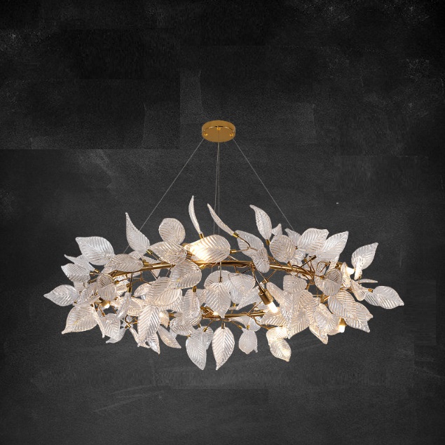 Светильник DZN-8522 ЗОЛОТО ` D600*300/H1200/8/G9/40W FOLIAGE