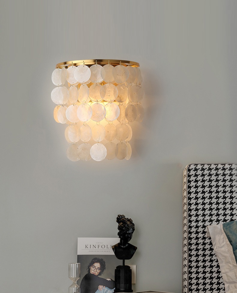 Светильник DZN-11357 SHELL ЗОЛОТО/БЕЛЫЙ ` D200/H300/1/E27/60W SANDRA