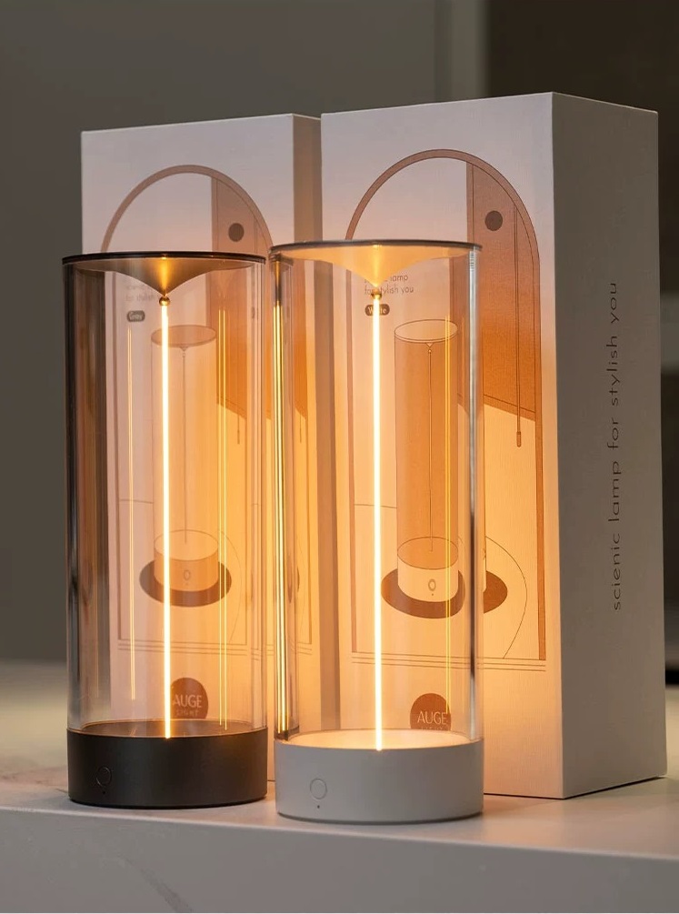 Светильник DZN-11373 ЧЕРНЫЙ+ПРОЗРАЧНЫЙ ` D90/H240/1/LED/6W/2800 с аккумулятором, USB