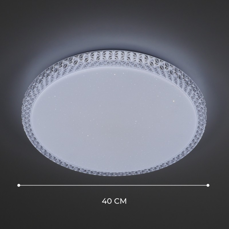 Светильник SPF-9504 30W*2 PLUTON WH/БЕЛЫЙ ` D400/H80 пульт 2,4G (Плутон)