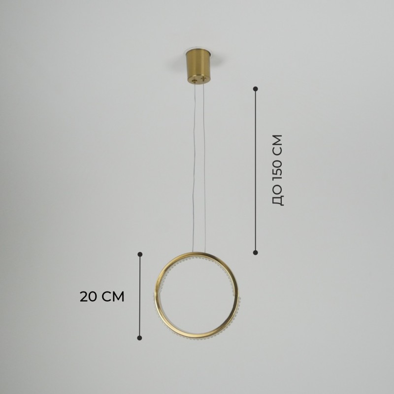 Светильник подвесной SAPFIR SPF-5371 БРОНЗА ` D200/H1500/1/LED/.W/4500K HOOP2 23-05