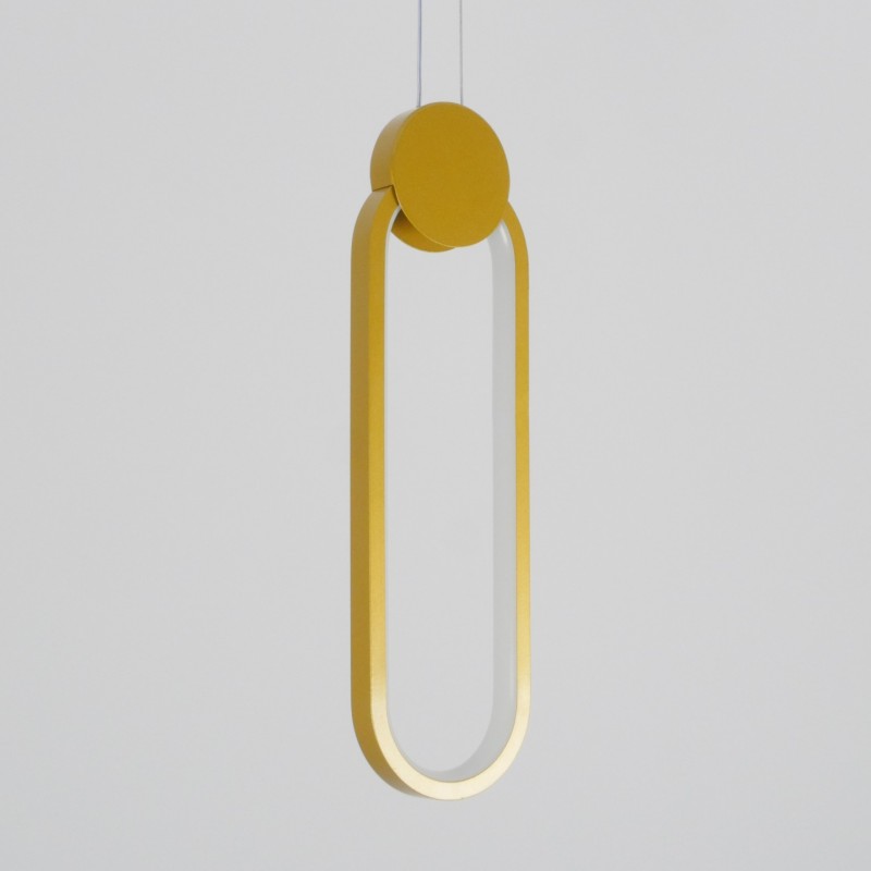 Светильник подвесной SAPFIR SPF-5378 ЗОЛОТО ` D380*100/H1200/1/LED/10W/4500Kпрозрач провод SYLE 23-0