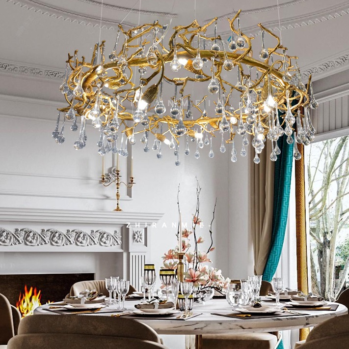 Светильник потолочный ElegantLight DZN-5394 БРОНЗА ` D800/H300/12/G9/40W TWIG