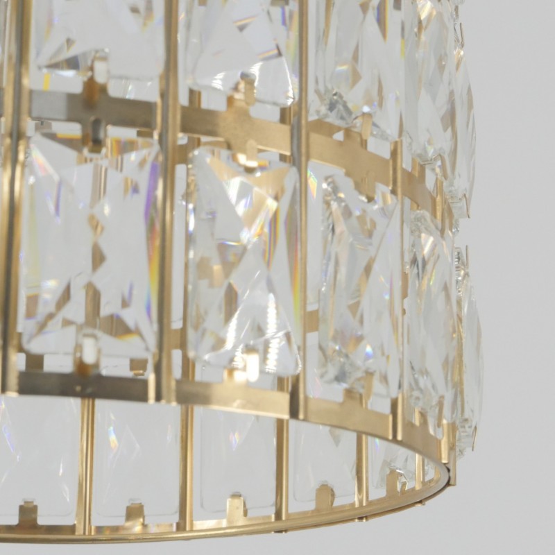 Светильник подвесной SAPFIR SPFD-8611 ЗОЛОТО/GOLD D240/H1000/1/Е27/10W без ламп CRYSTALS