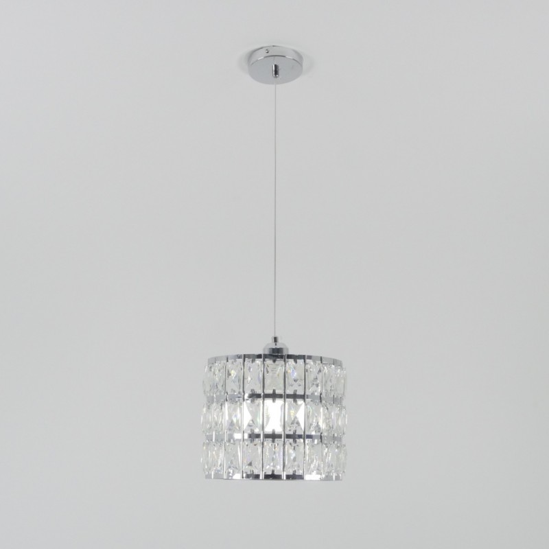 Светильник подвесной SAPFIR SPFD-8613 РОМ/CHROME ` D240/H1000/1/Е27/10W без ламп CRYSTALS