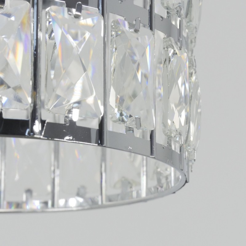 Светильник подвесной SAPFIR SPFD-8613 РОМ/CHROME ` D240/H1000/1/Е27/10W без ламп CRYSTALS