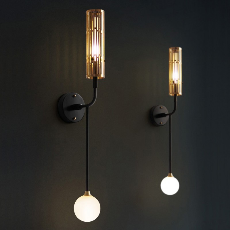 Светильник подвесной ElegantLight DZN-11396 ЧЕРНЫЙ + ЗОЛОТО ` D185/H800/2/G4/10W/4500K SWAY 24-02