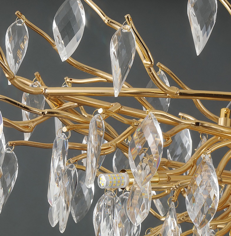 Светильник DZN-37077 ЗОЛОТО ` D600*450/H1200/8/G9/30W FAINA2