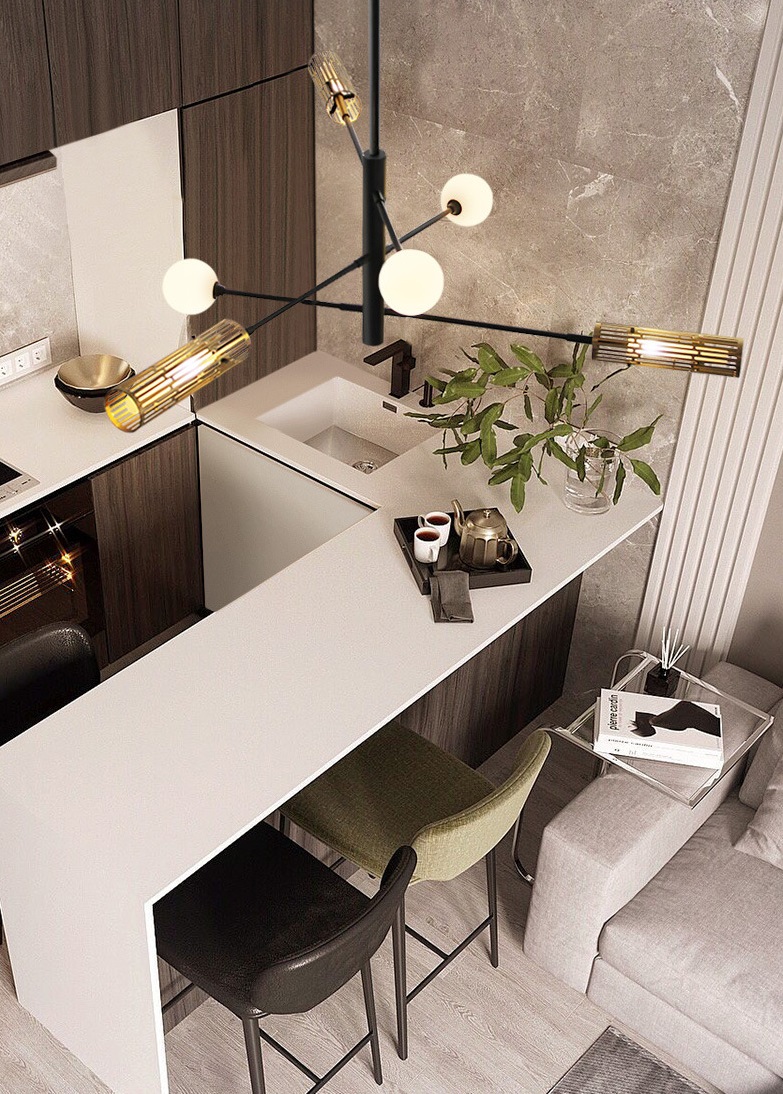 Светильник подвесной ElegantLight DZN-11535 ЧЕРНЫЙ + ЗОЛОТО ` D1150/H1000/6/G4/48W/4500K