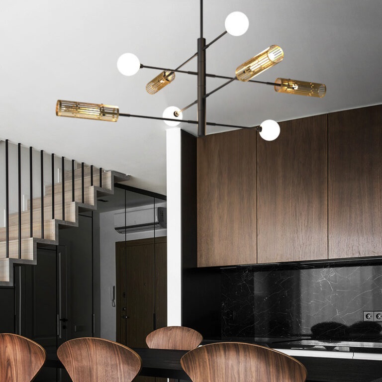 Светильник подвесной ElegantLight DZN-11535 ЧЕРНЫЙ + ЗОЛОТО ` D1150/H1000/6/G4/48W/4500K