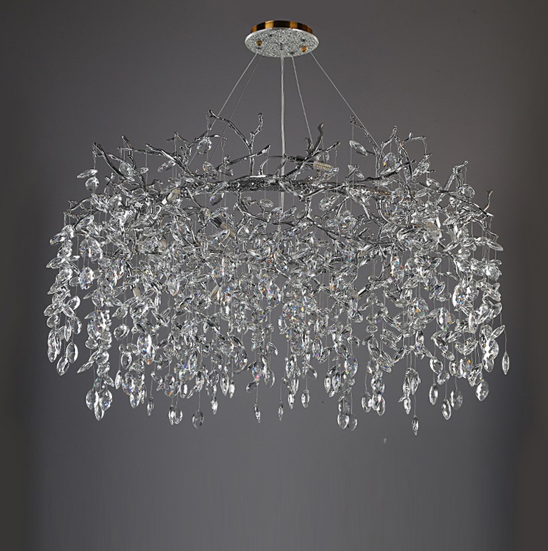 Светильник DZN2-3-27 СЕРЕБРО ` D850*400/H1200/10/G9/40W FAINA