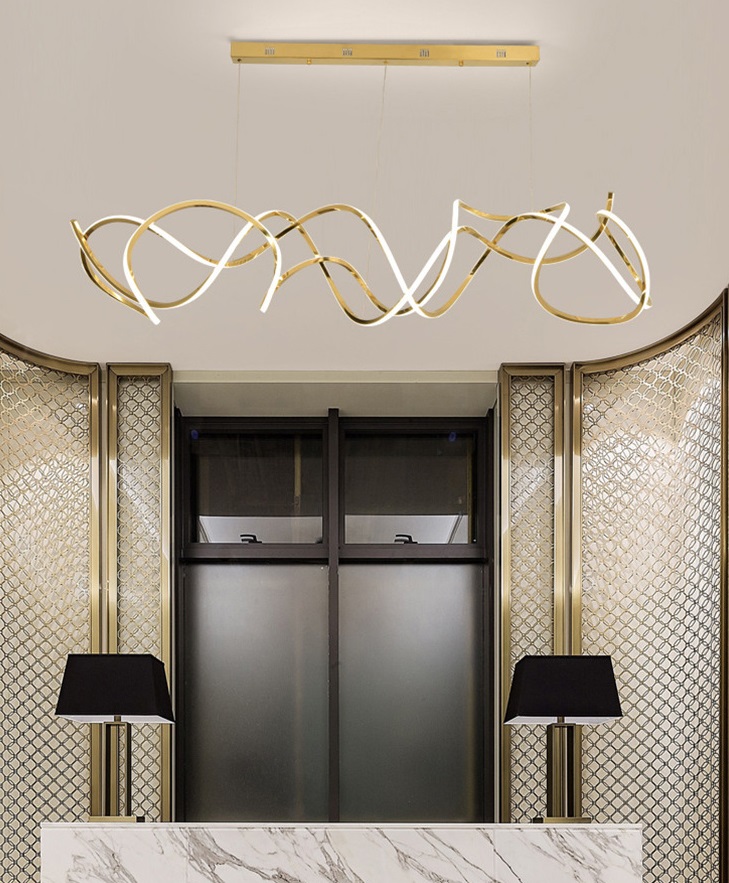 Светильник DZN-33742 ЗОЛОТО ` D2000*320/H1500/1/LED/200W BIG PROJECT