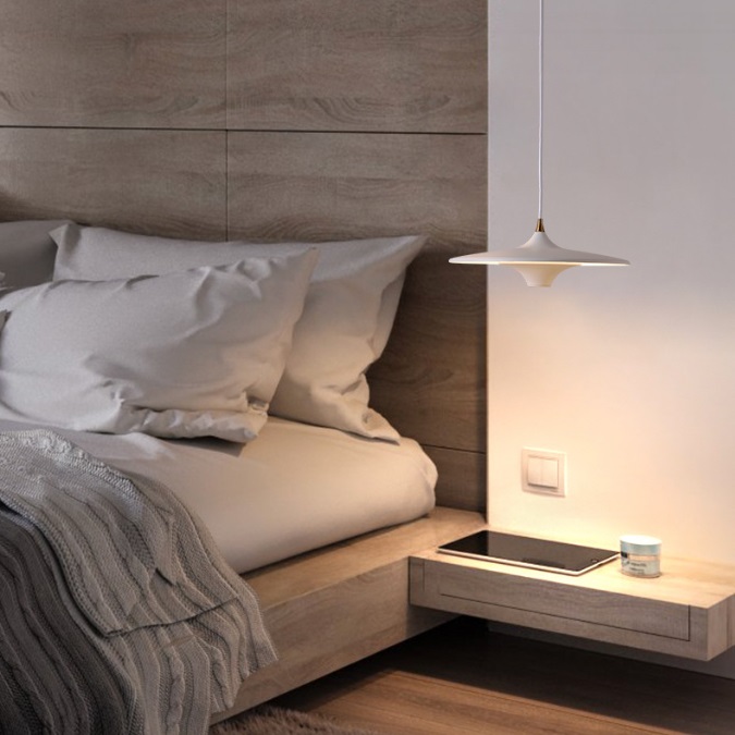 Светильник подвесной DZN-11601 БЕЛЫЙ ` D350/H1500/1/LED/12W/4500K SOMBRERO