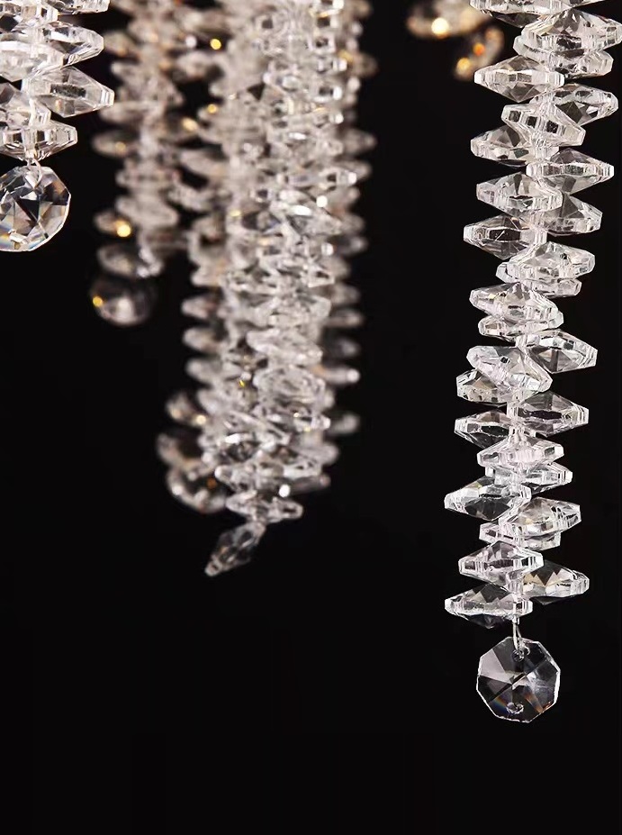 Светильник ElegantLight DZN-39231 СЕРЕБРО ` D600/H1200/7/E14/40W FLOWING 24-12