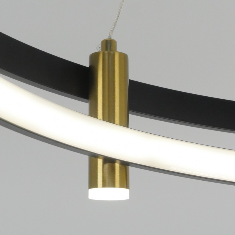 Светильник подвесной SAPFIR SPF-8767 ЧЕРНЫЙ+ЗОЛОТО ` D600/H1200/4+2/LED/4500K CORE 24-12